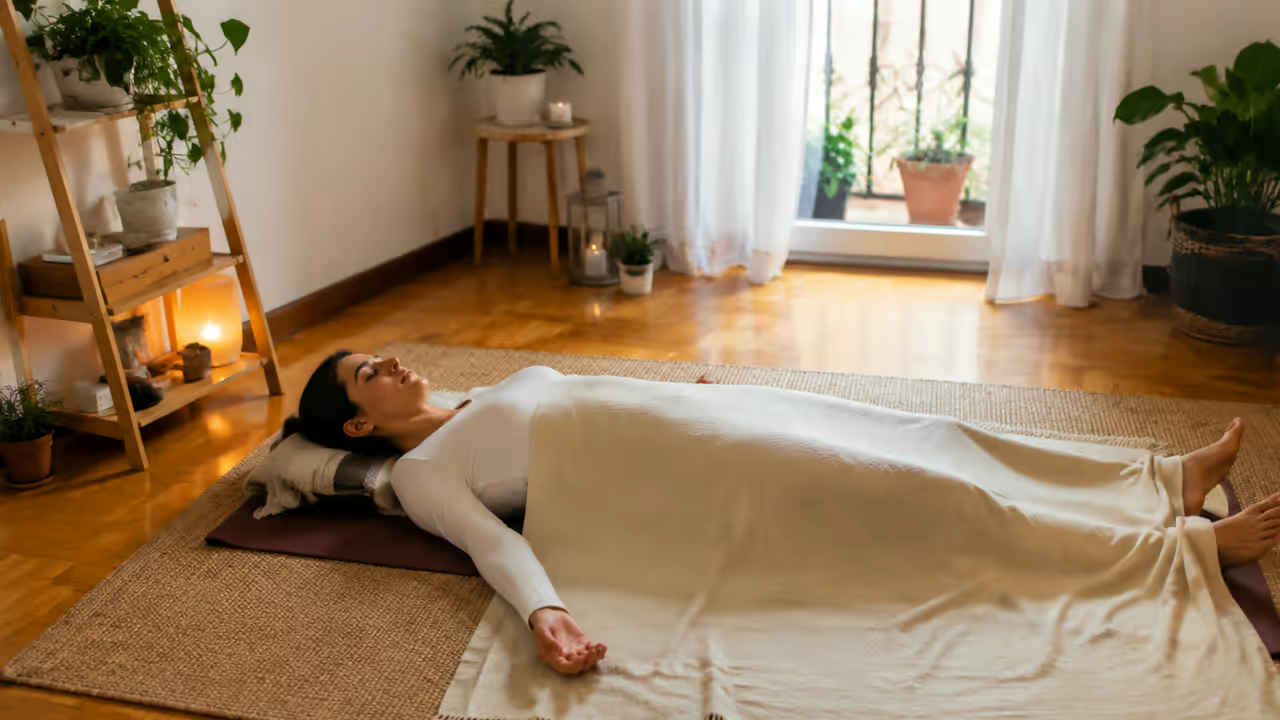 Preparación práctica para posturas de yoga en AR