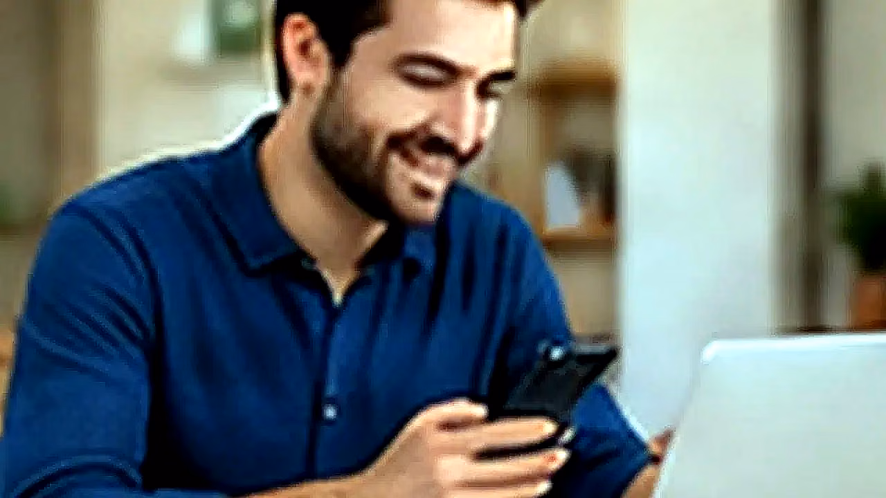 Persona usando WhatsApp Web con laptop y celular en Chile