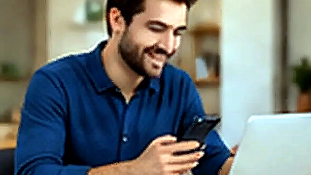 Persona usando WhatsApp Web con laptop y celular en Colombia