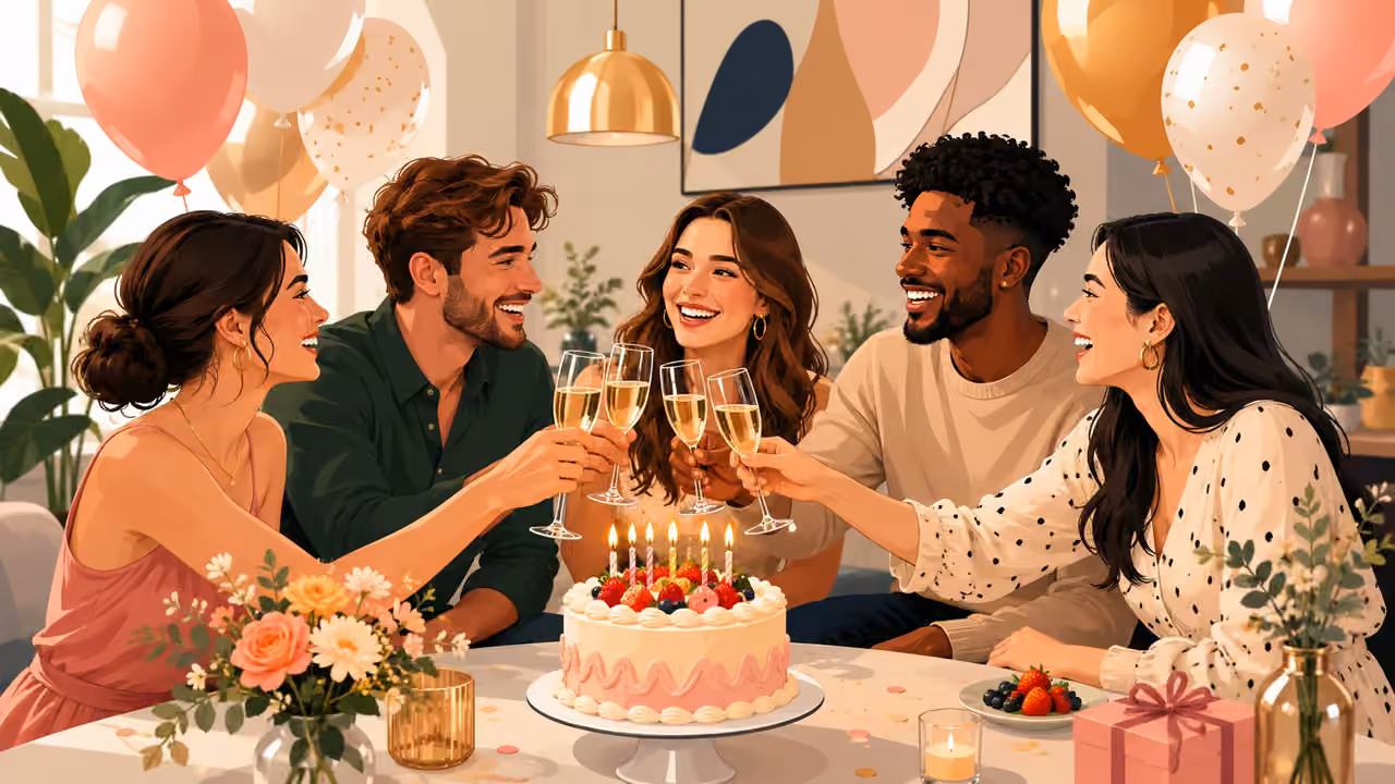 Feliz cumpleaños amor: mensajes románticos para dedicar: celebración editorial con escena visual variada