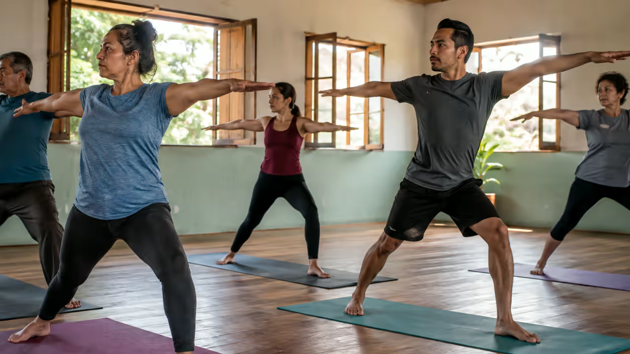 Secuencia y apoyos para posturas de yoga en MX