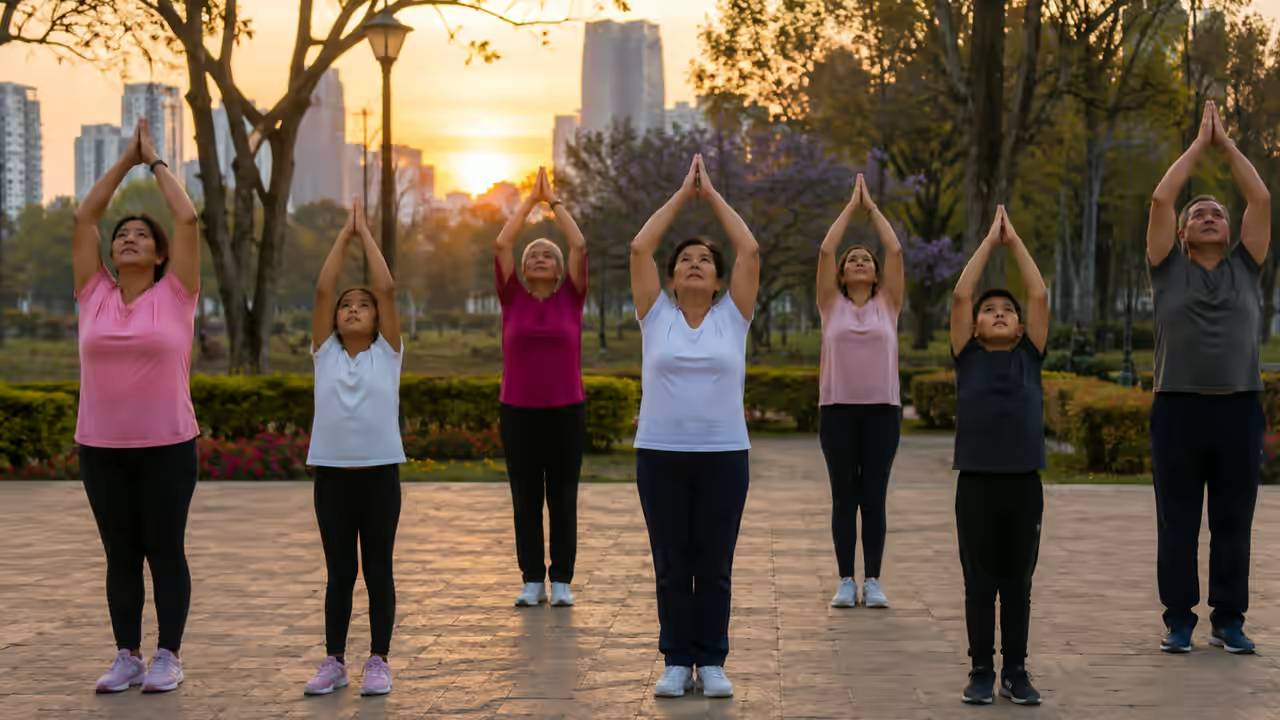 Preparación práctica para yoga saludo al sol en MX