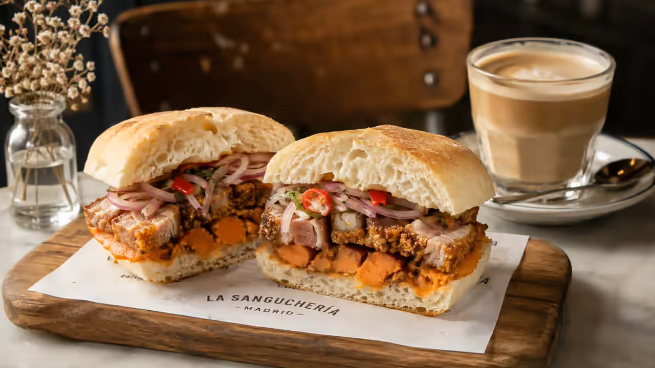 Ingredientes del pan con chicharrón peruano: cómo elegirlos: contexto visual del pan con chicharrón