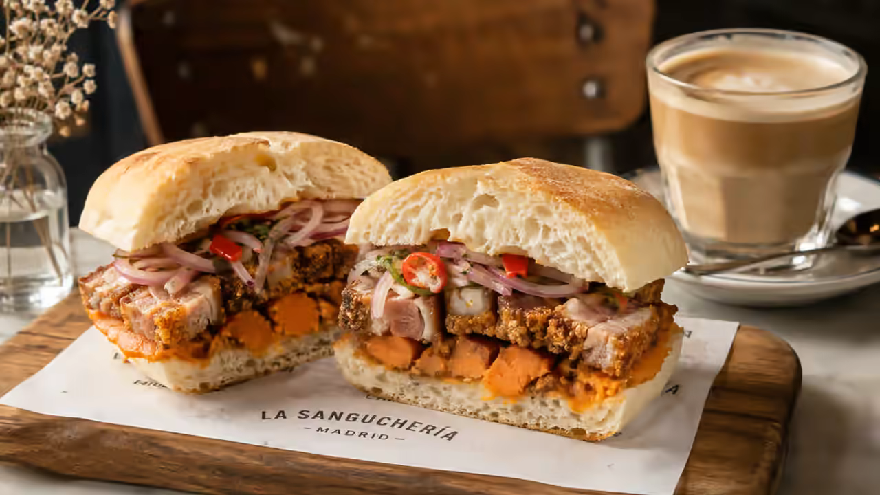 Ingredientes del pan con chicharrón peruano: cómo elegirlos: escena adicional relacionada con la preparación peruana