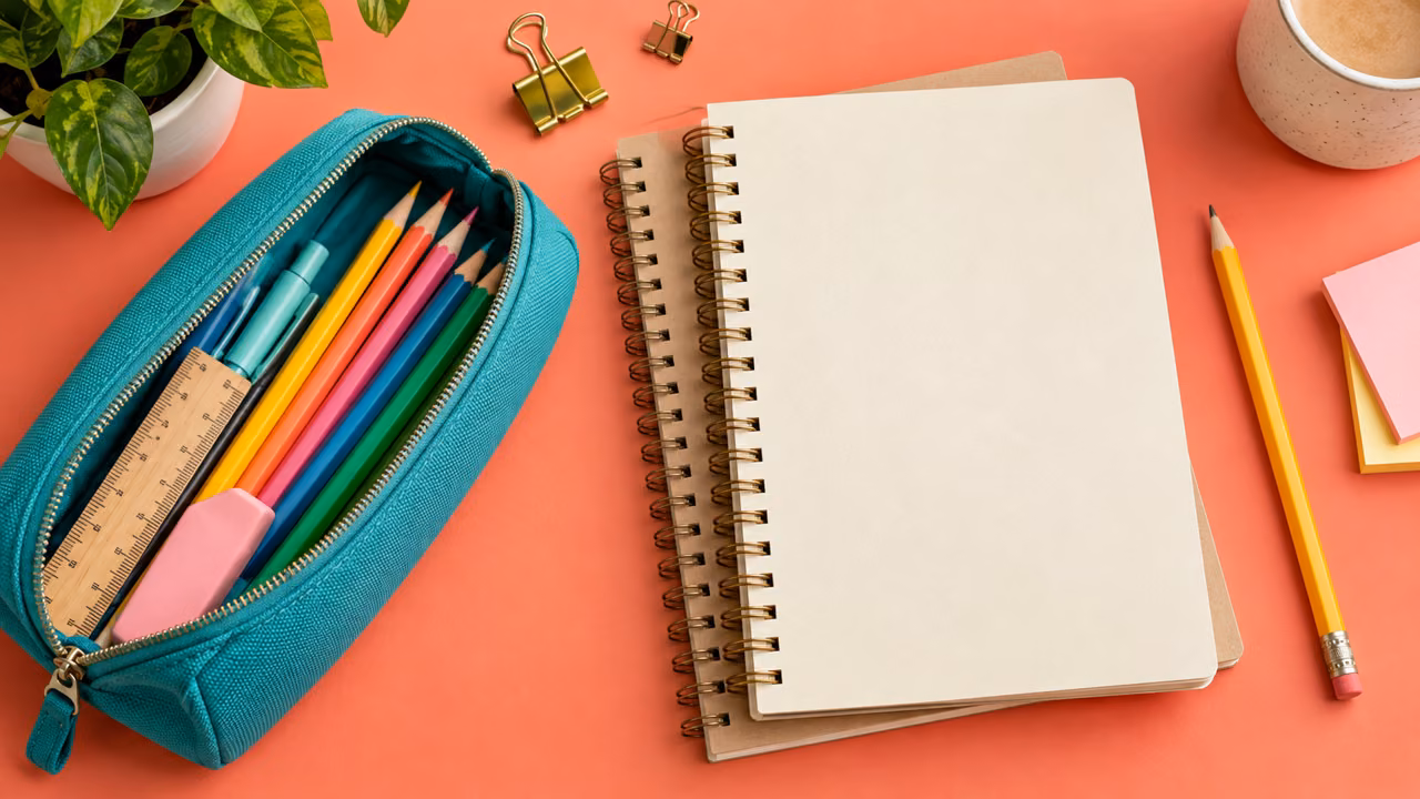 Materiales escolares para la guía de útiles escolares