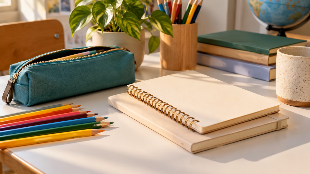 Materiales escolares para la guía de útiles escolares