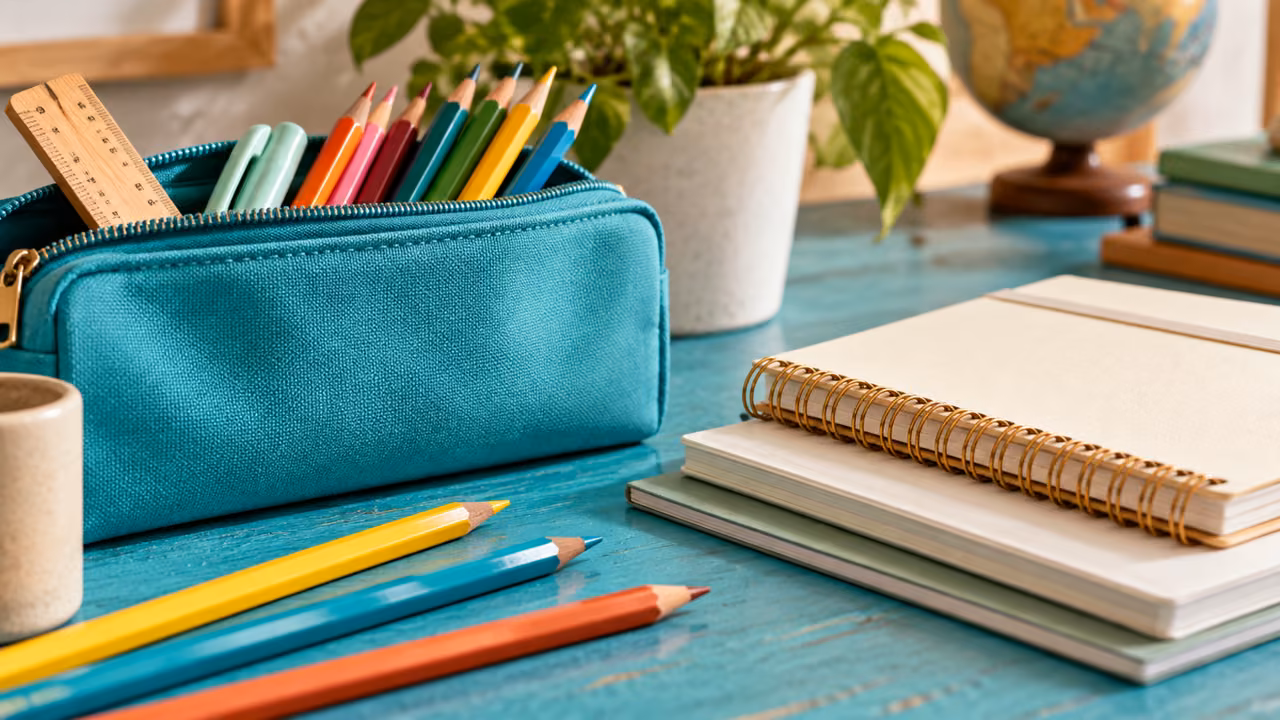 Materiales escolares para la guía de útiles escolares