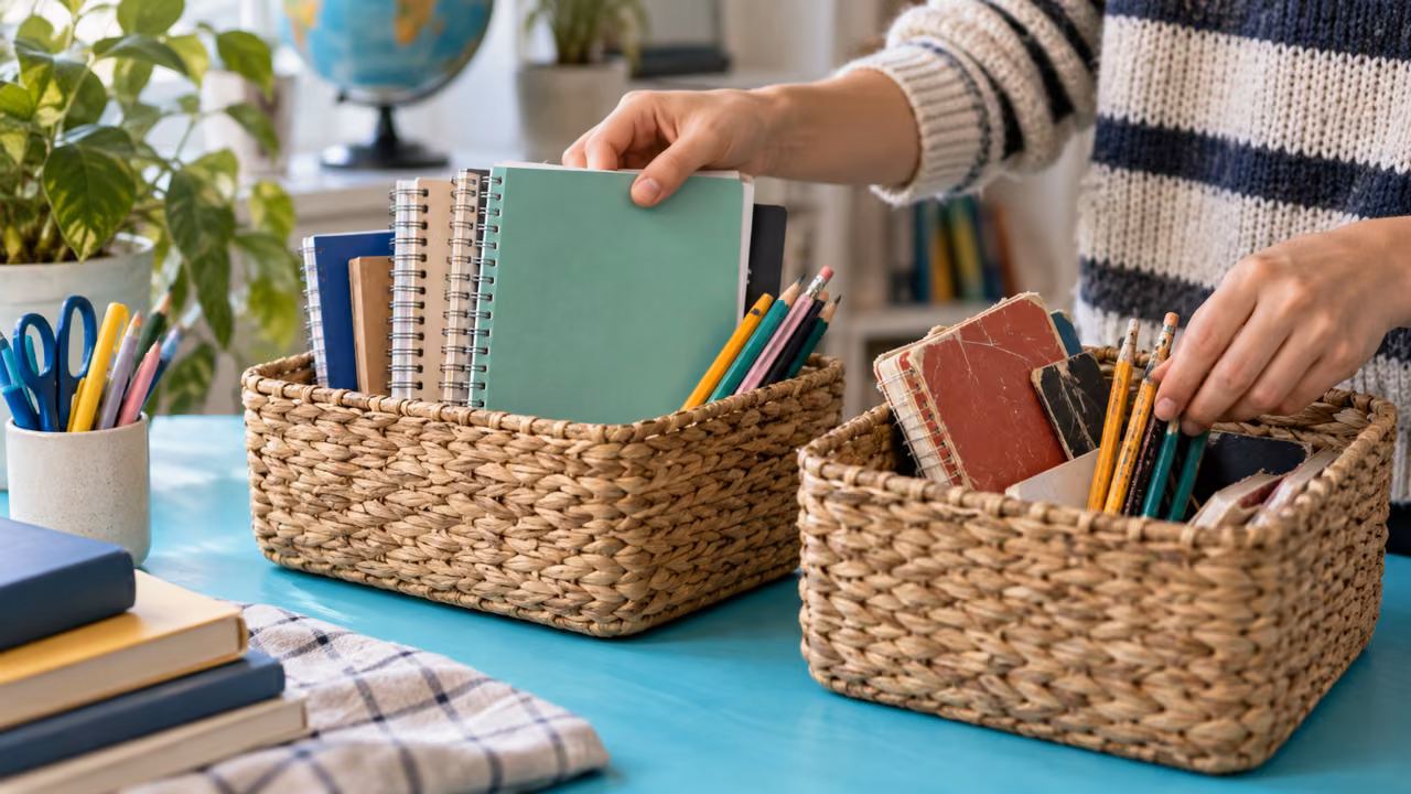 Materiales escolares para cómo organizar y reutilizar los útiles
