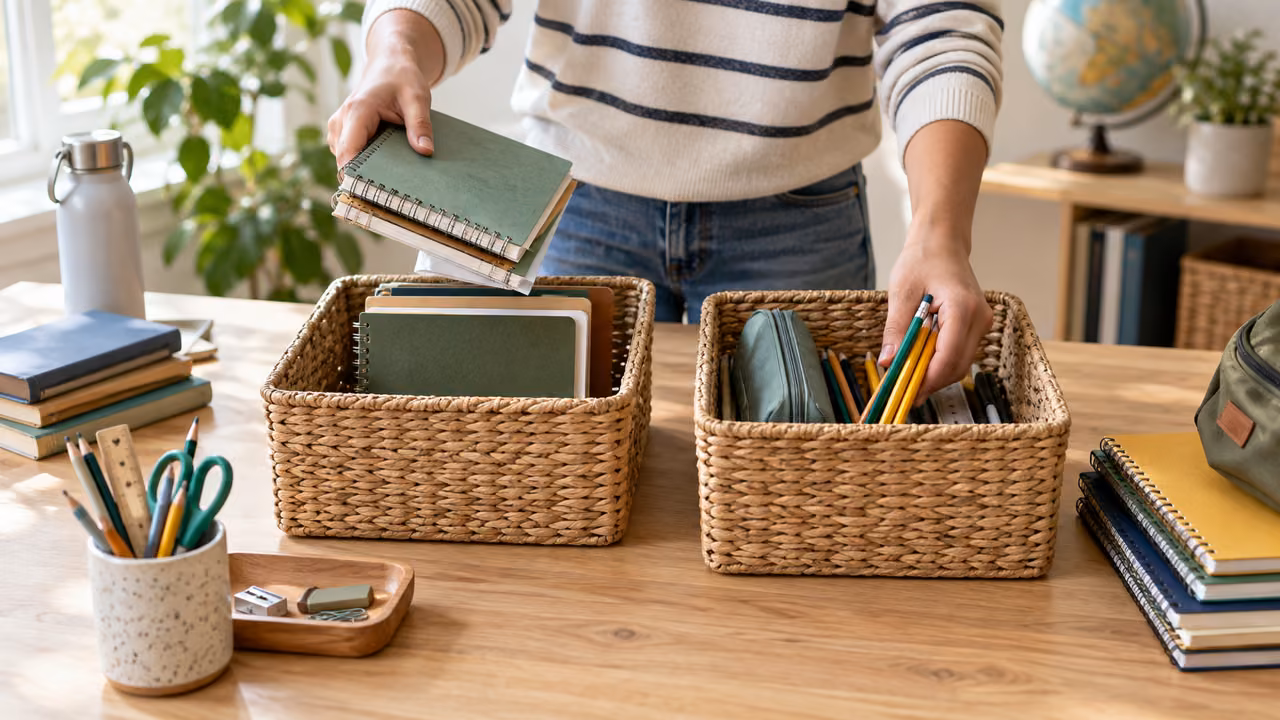 Materiales escolares para cómo organizar y reutilizar los útiles