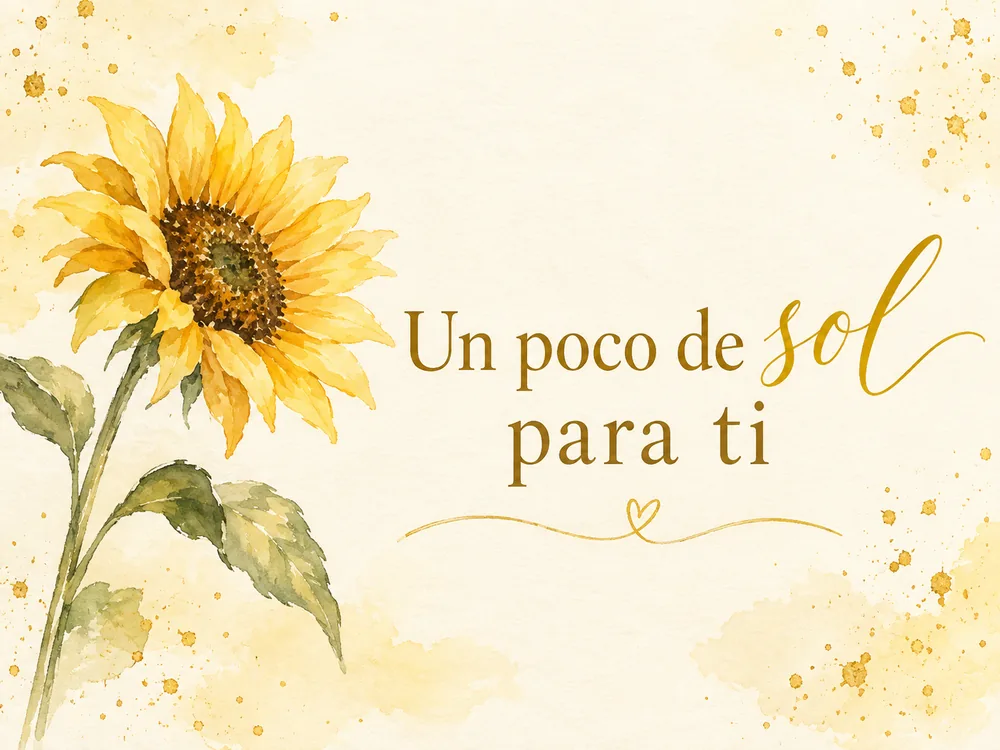 Un poco de sol para ti
