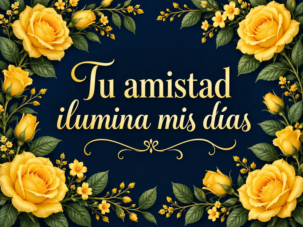 Tu amistad ilumina mis días