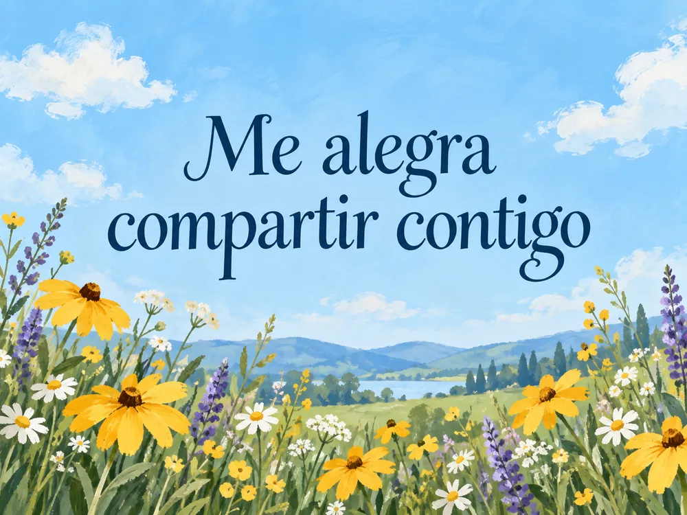 Me alegra compartir contigo