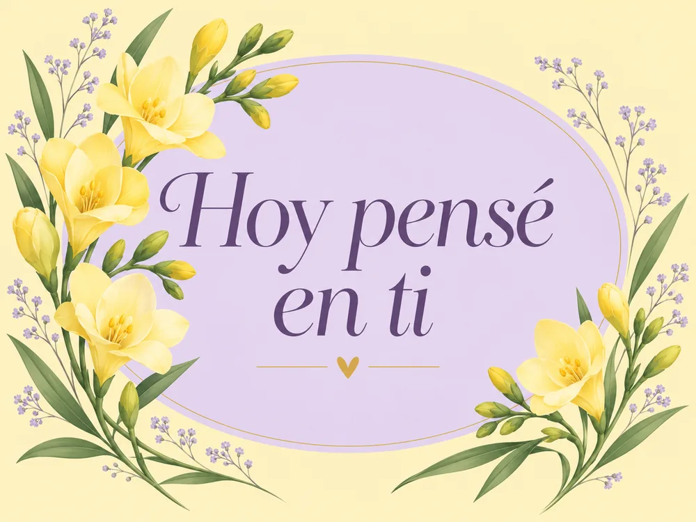 Hoy pensé en ti