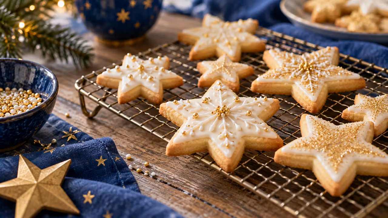Escena ilustrativa para galletas de navidad