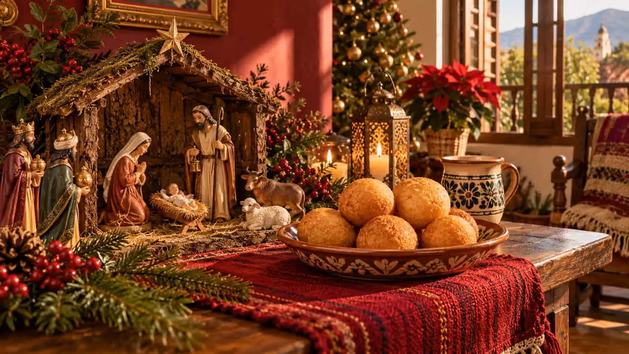 Escena ilustrativa para navidad
