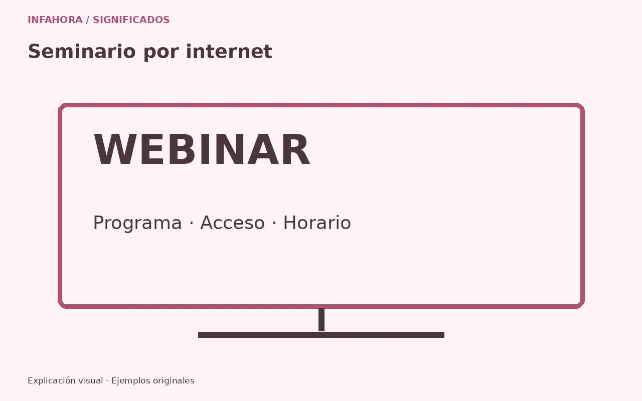 Qué significa webinar y qué revisar antes de inscribirte