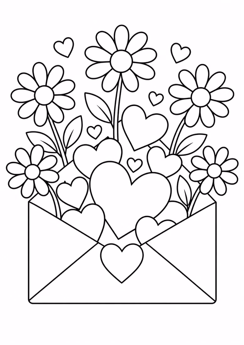Sobre con corazones