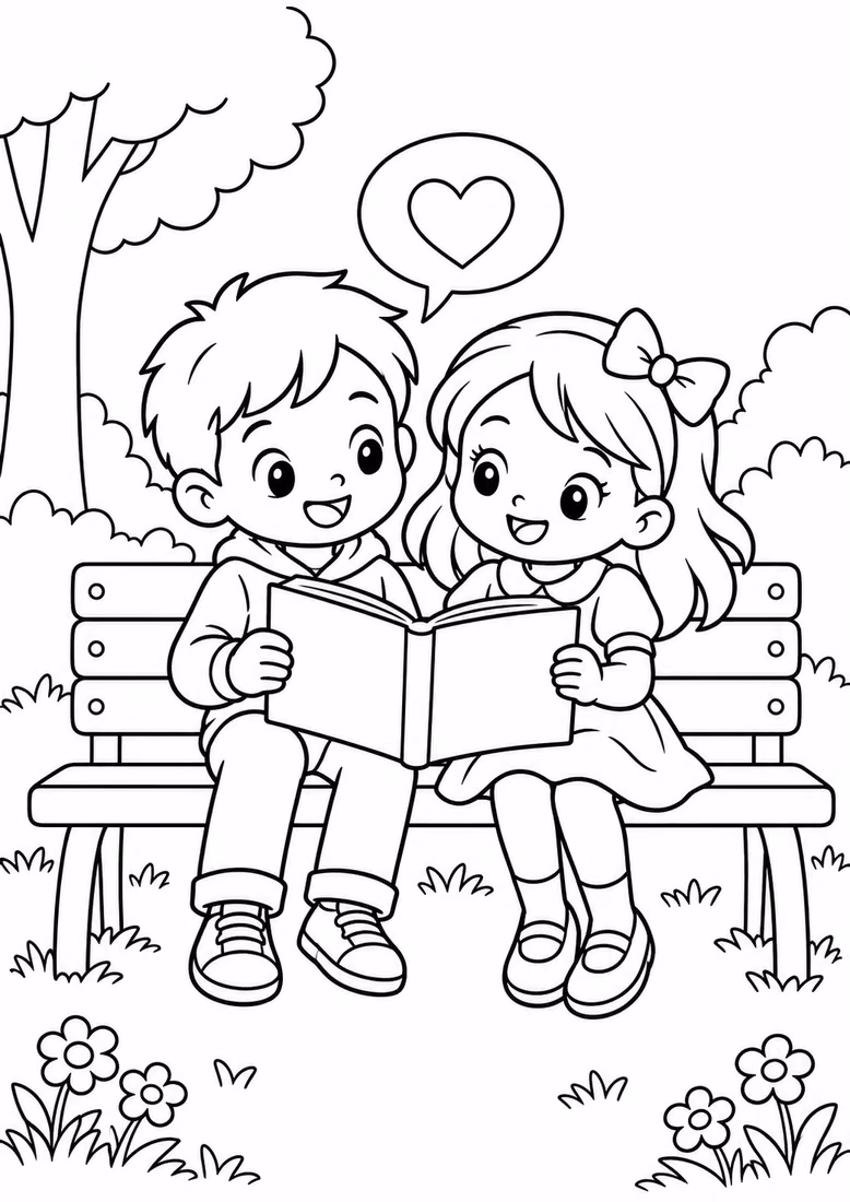 Amigos leyendo