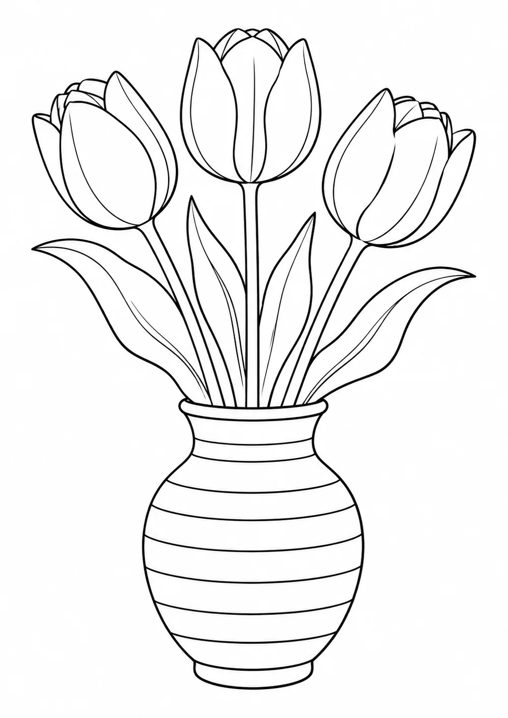 Tulipanes en florero