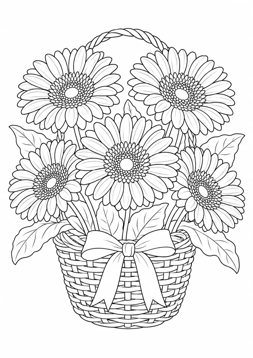 Canasta de gerberas