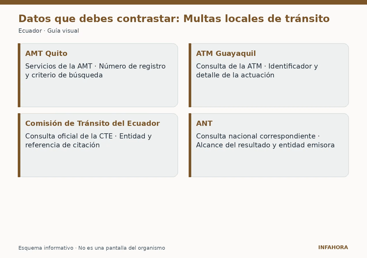 Datos que debes contrastar: Multas locales de tránsito