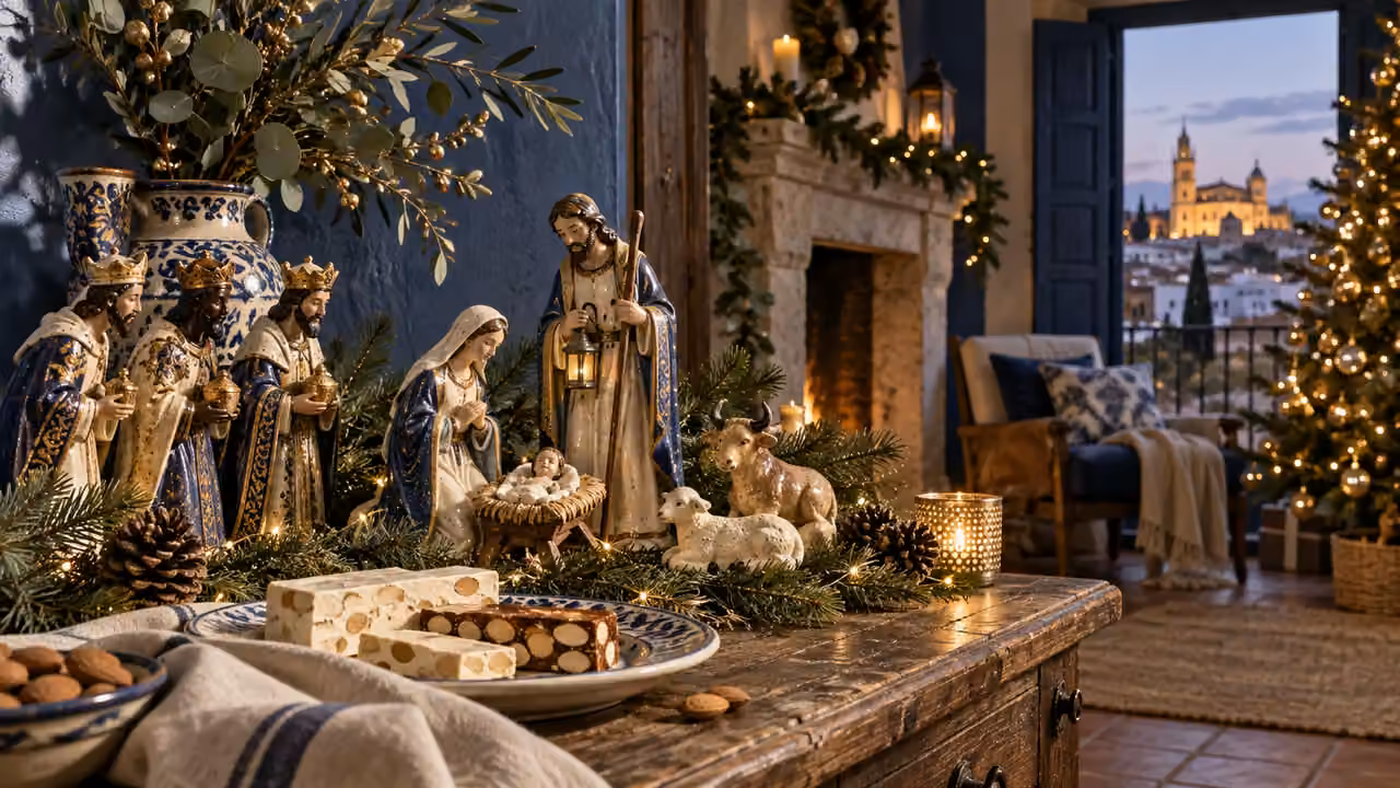 Escena ilustrativa para navidad