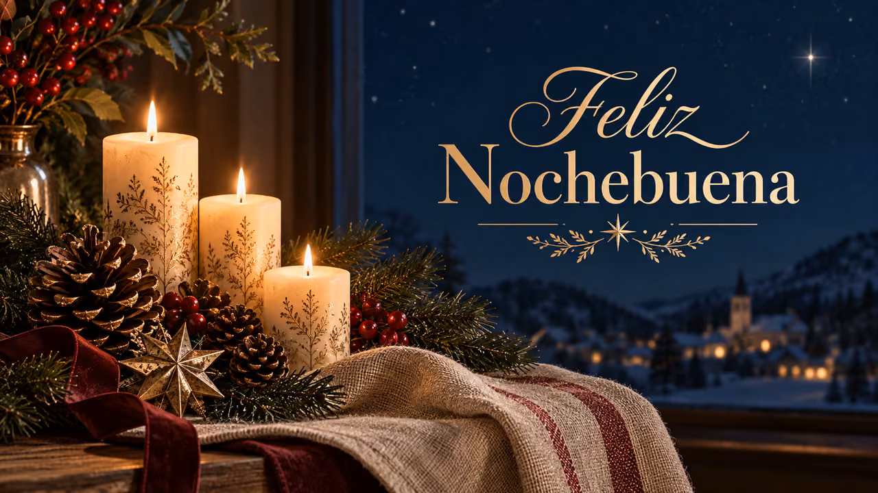 Tarjeta navideña: Feliz Nochebuena