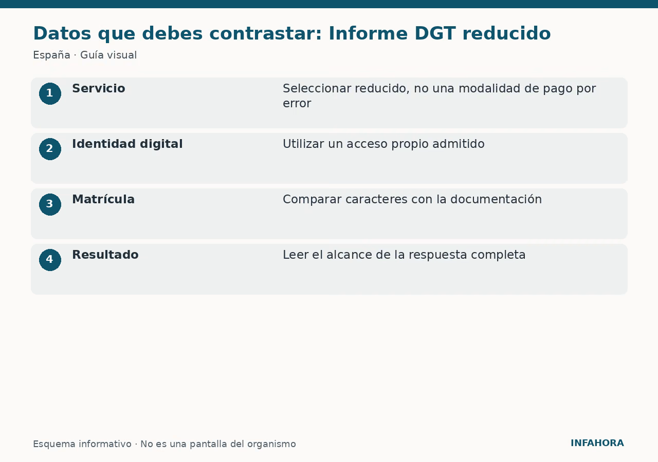 Datos que debes contrastar: Informe DGT reducido