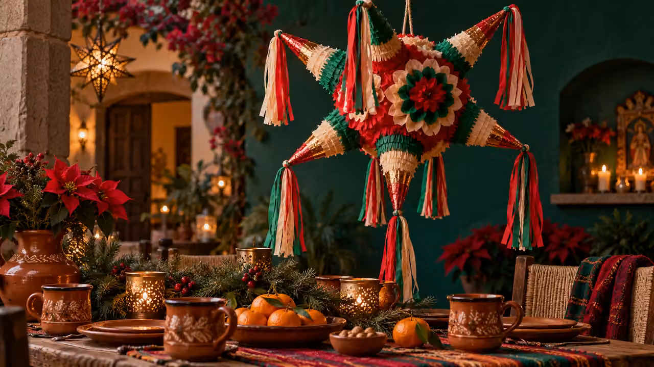 Escena ilustrativa para navidad