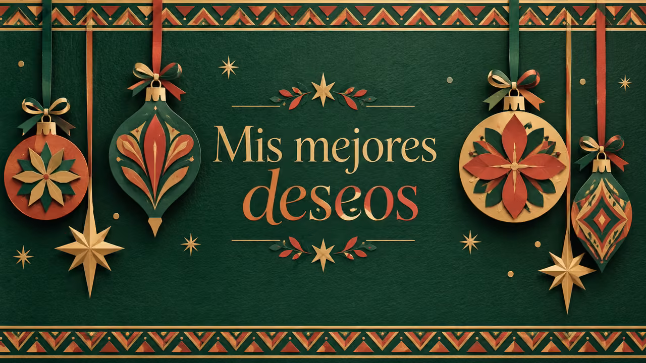Tarjeta navideña: Mis mejores deseos
