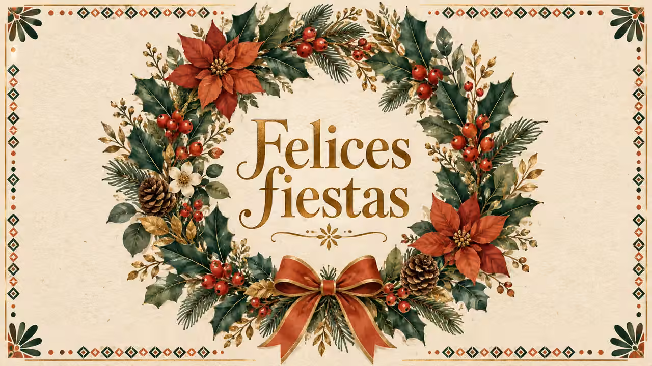 Tarjeta navideña: Felices fiestas