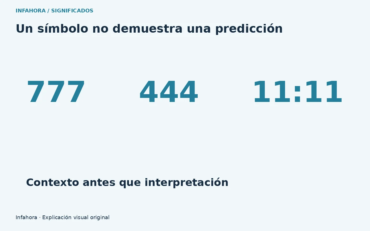 Qué significa 777, 444 y 11:11: símbolos y límites claros