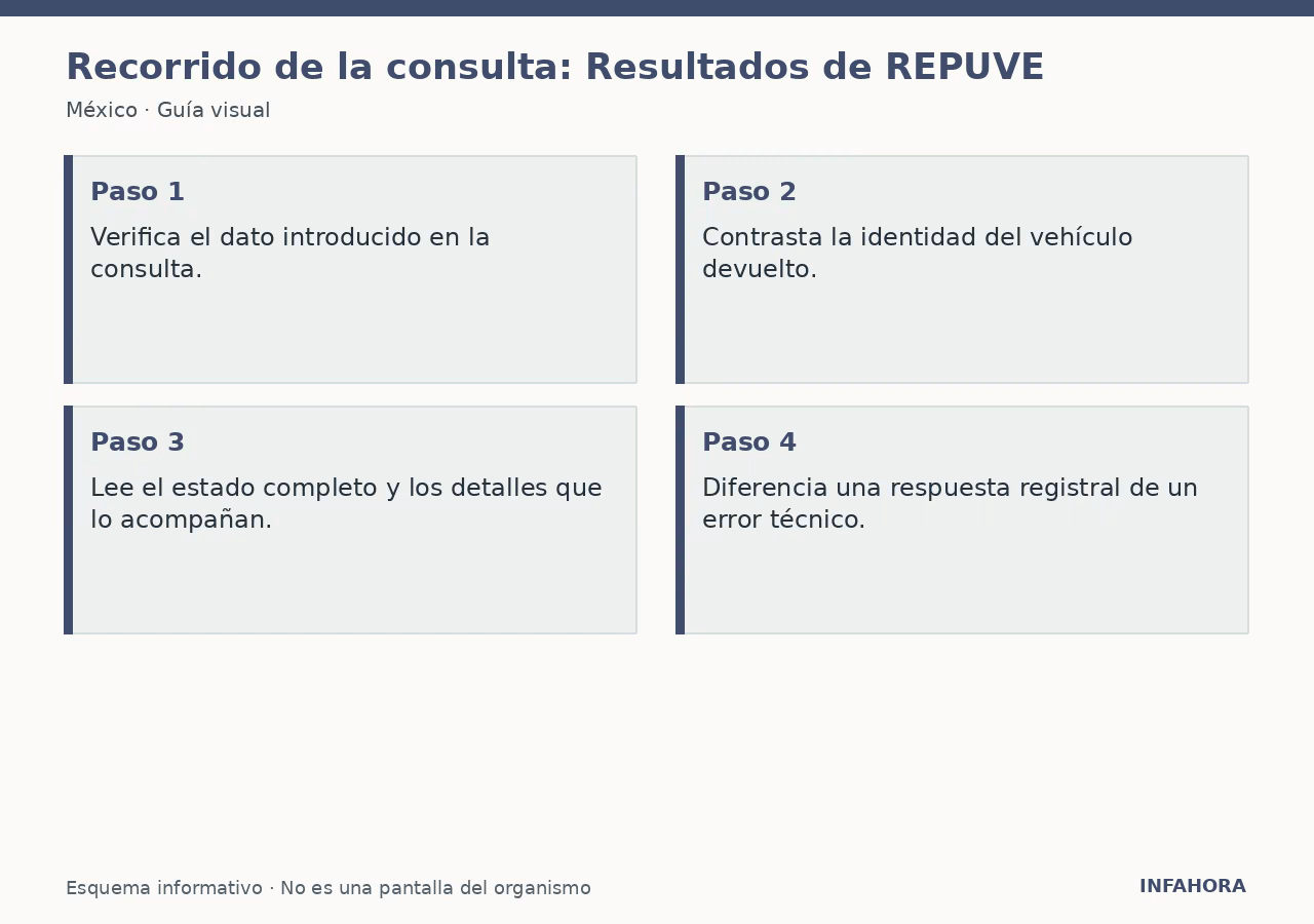 Recorrido de la consulta: Resultados de REPUVE