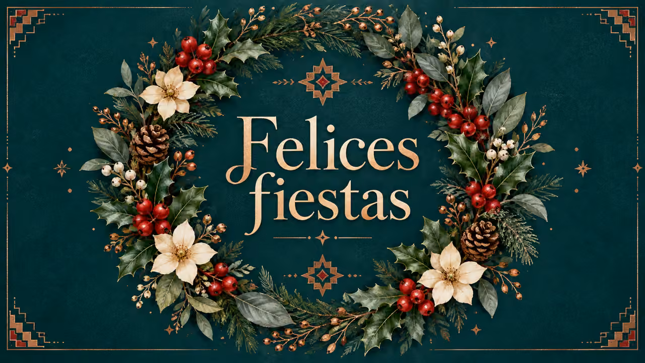 Tarjeta navideña: Felices fiestas