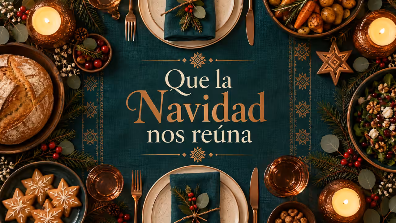 Tarjeta navideña: Que la Navidad nos reúna