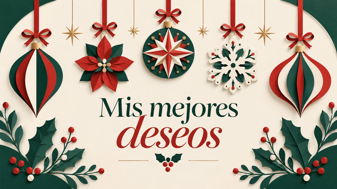 Tarjeta navideña: Mis mejores deseos