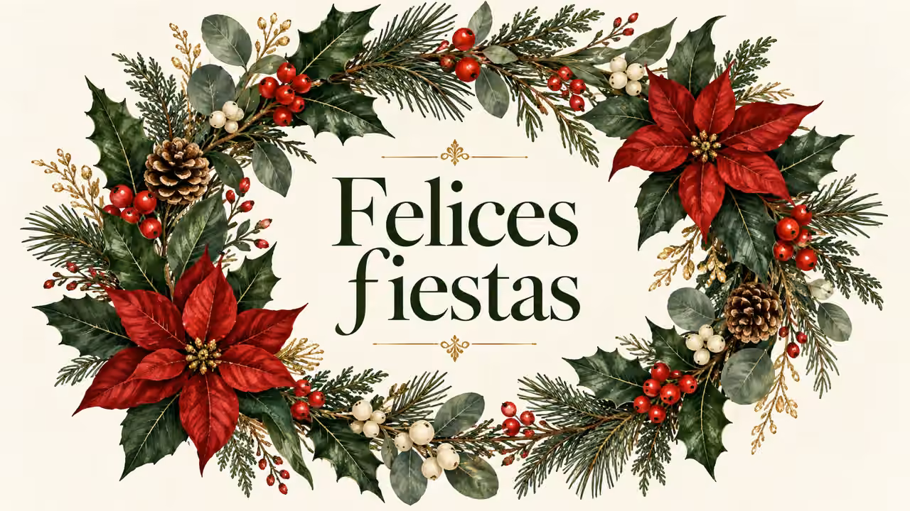 Tarjeta navideña: Felices fiestas