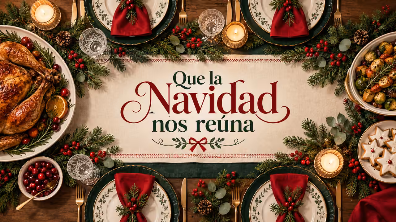 Tarjeta navideña: Que la Navidad nos reúna